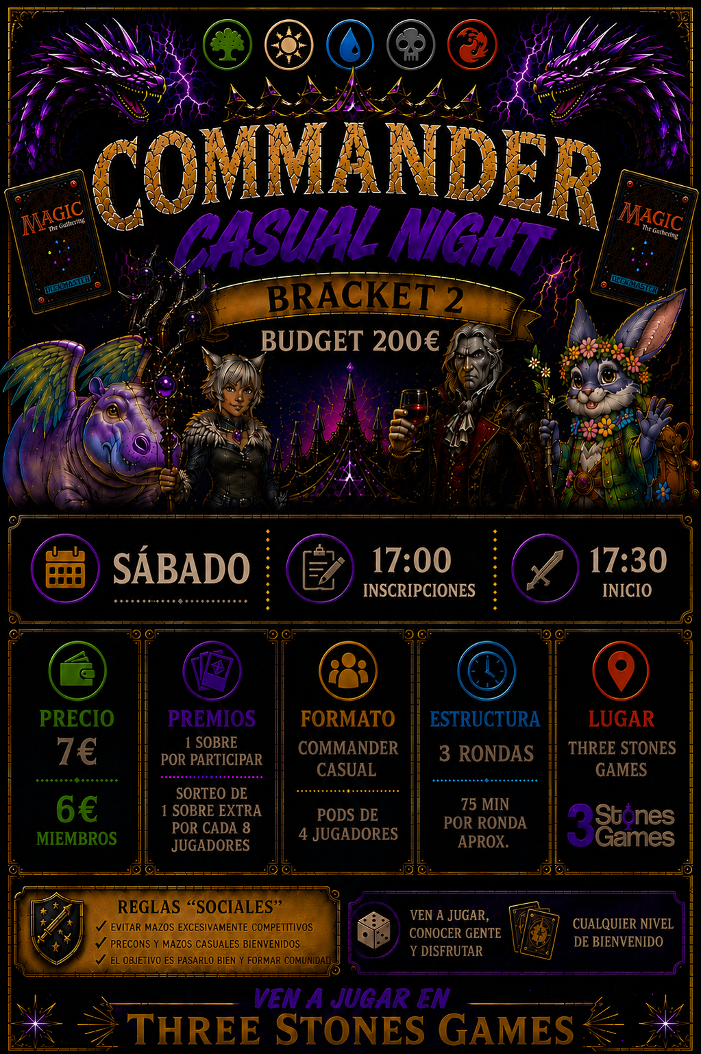 Commander Casual Night - Pods For Fun Sábado