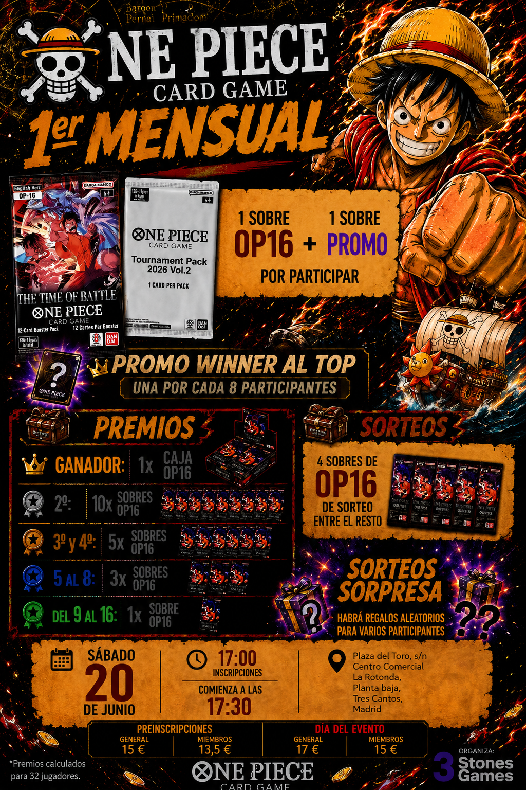 Torneo Win a Box One Piece TCG | Mensual