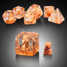 Resin Dice Set Capybara - Set de 7 Dados de Resina con Capibara