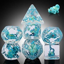 Resin Dice Set Chameleon - Set de 7 Dados de Resina con Camaleón