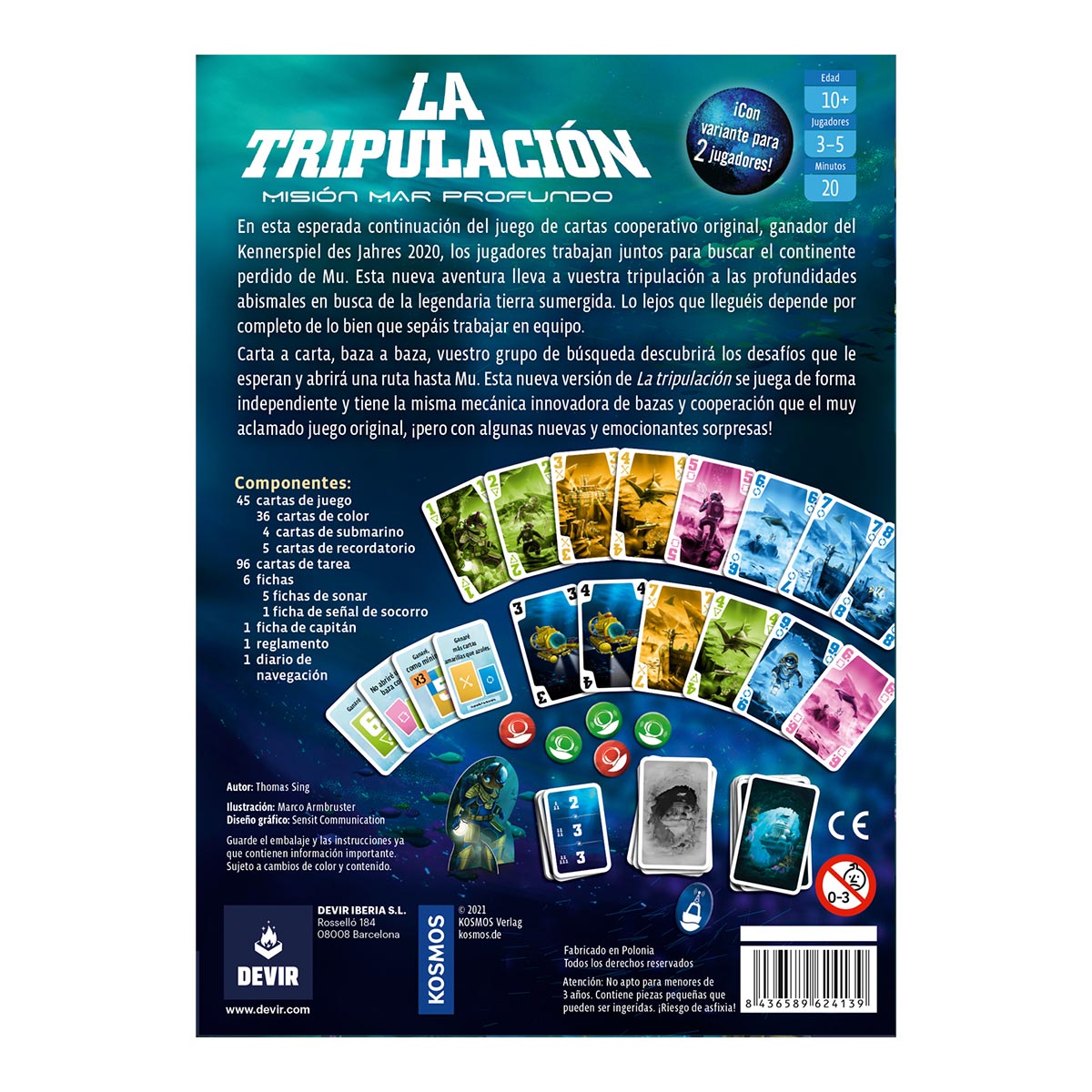 La Tripulación: Misión Mar Profundo - Juego Cooperativo de Cartas Submarino