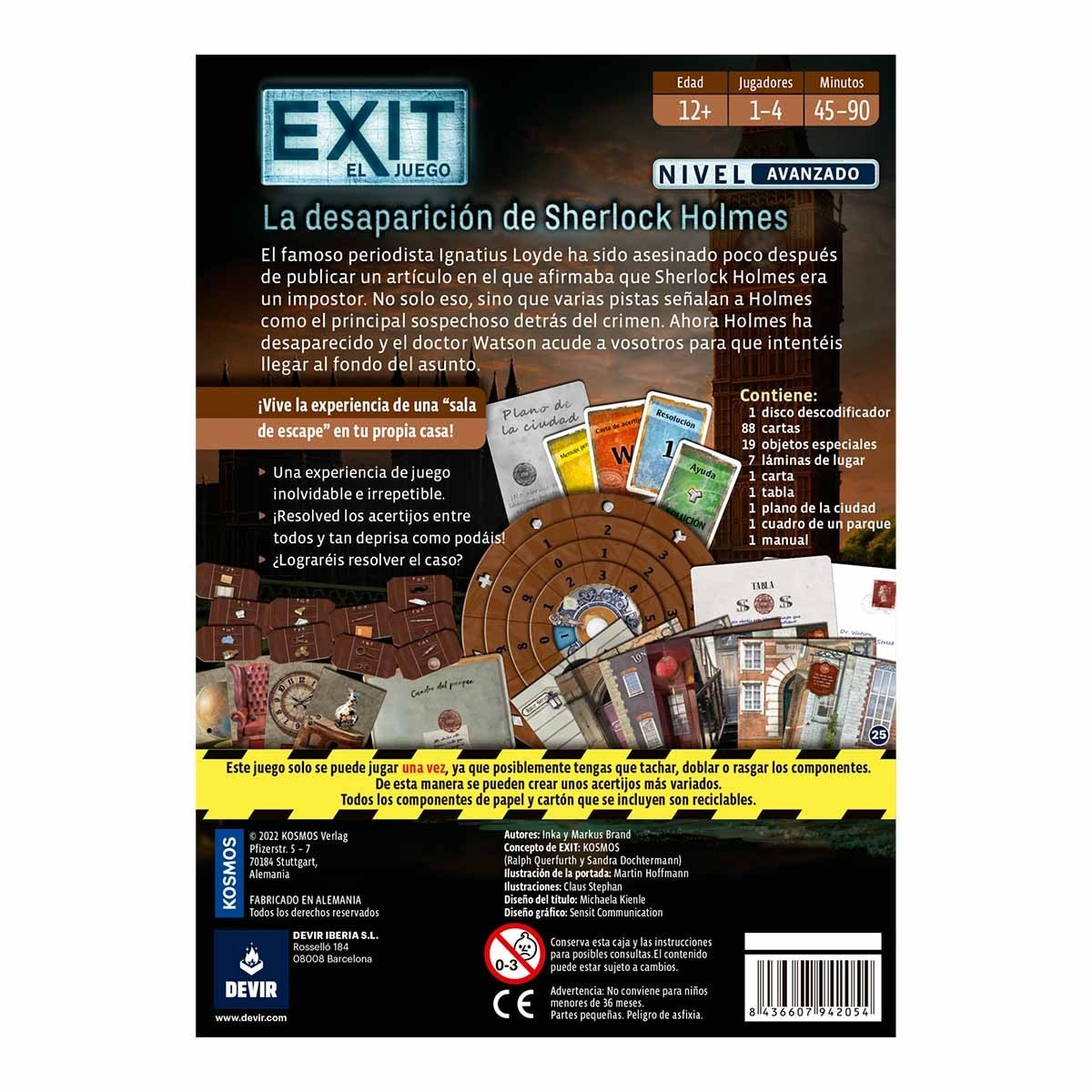 EXIT: La Desaparición de Sherlock Holmes - Juego Escape Room