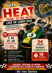 Liga HEAT Junio 2026 | Three Stones Games | Hobby Next