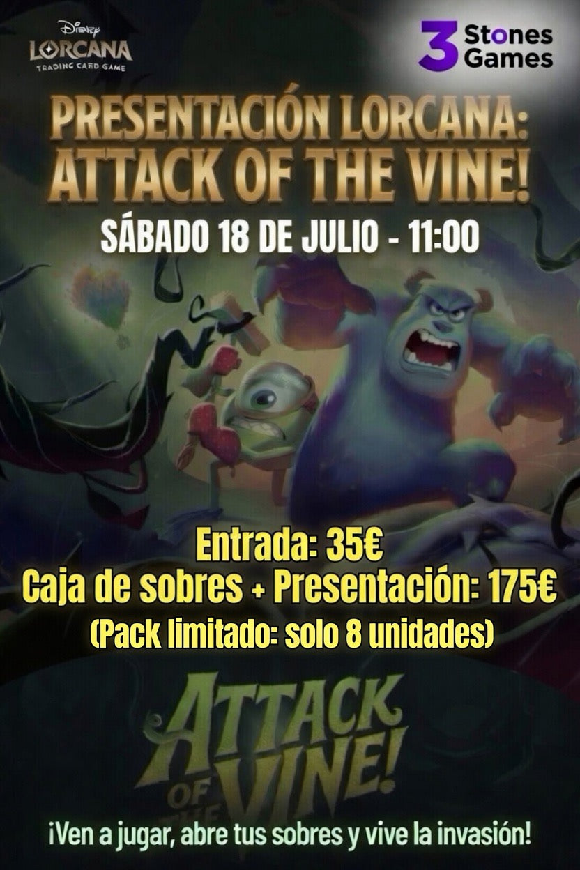 Presentación Disney Lorcana TCG — Attack of the Vine! (Sábado 18 de Julio)