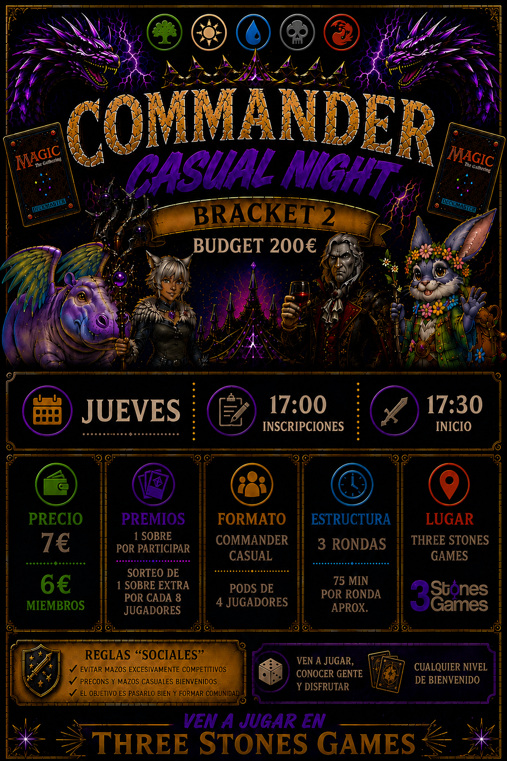 Commander Casual Night - Pods For Fun Jueves