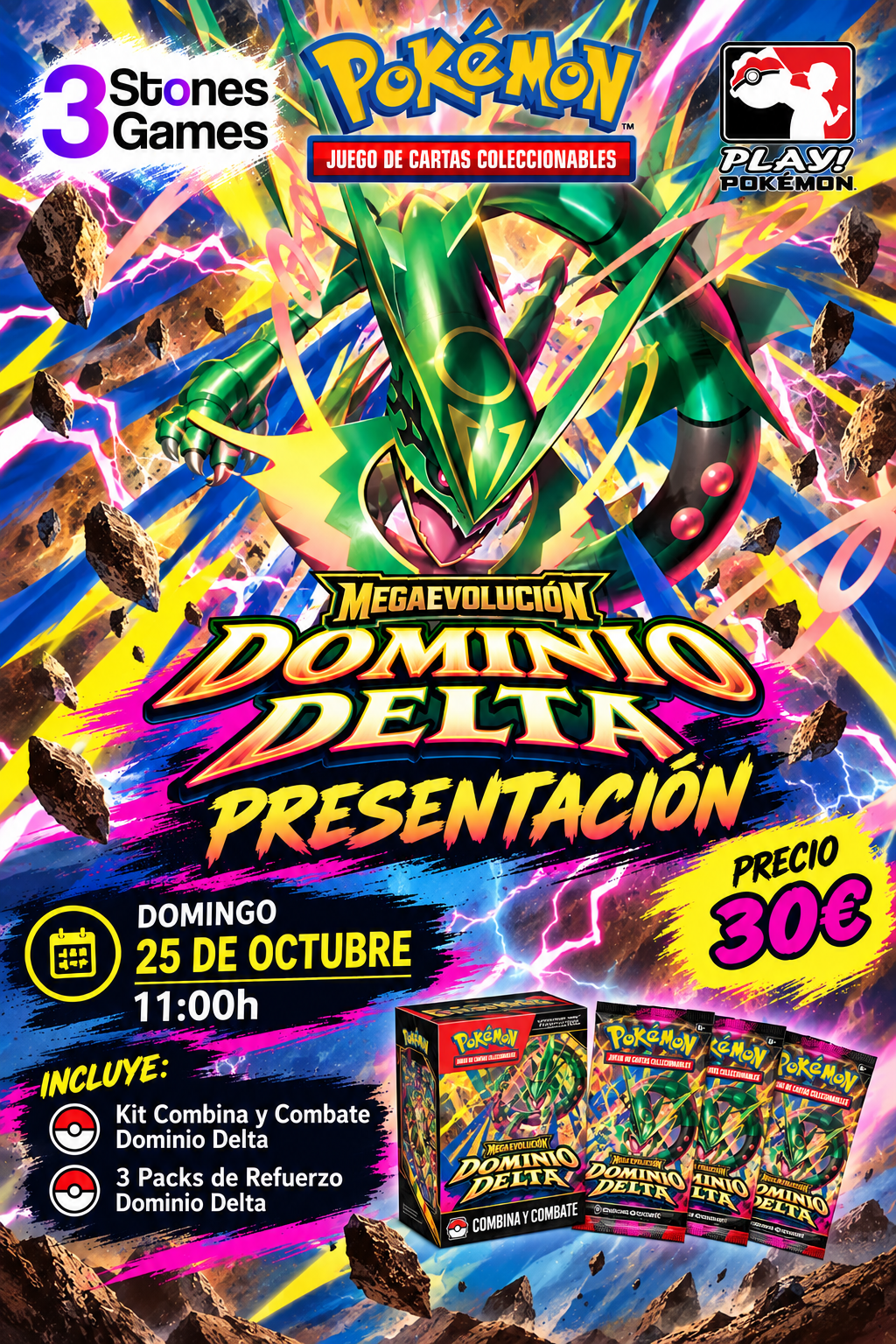 Presentación Pokémon TCG – Megaevolución: Dominio Delta