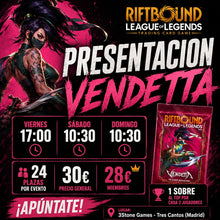 Presentación Vendetta – Riftbound League of Legends TCG en Three Stones Games
