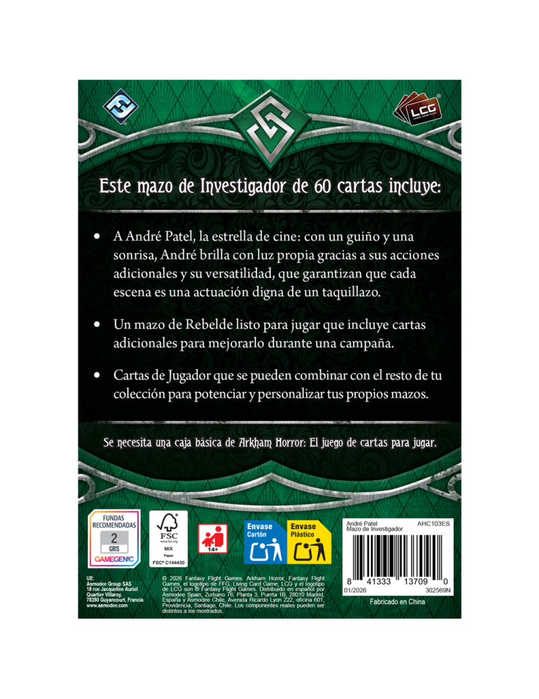 Arkham Horror LCG - Mazo de Investigador: André Patel