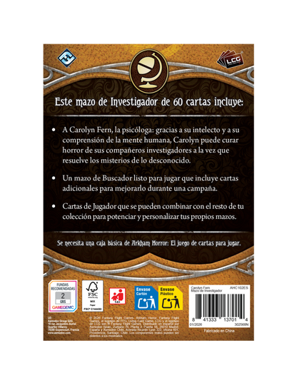 Arkham Horror LCG - Mazo de Investigador: Carolyn Fern
