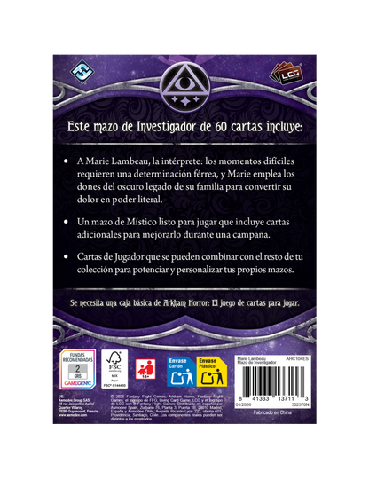 Arkham Horror LCG - Mazo de Investigador: Marie Lambeau