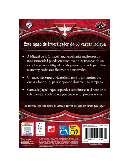 Arkham Horror LCG - Mazo de Investigador: Miguel Ángel de la Cruz