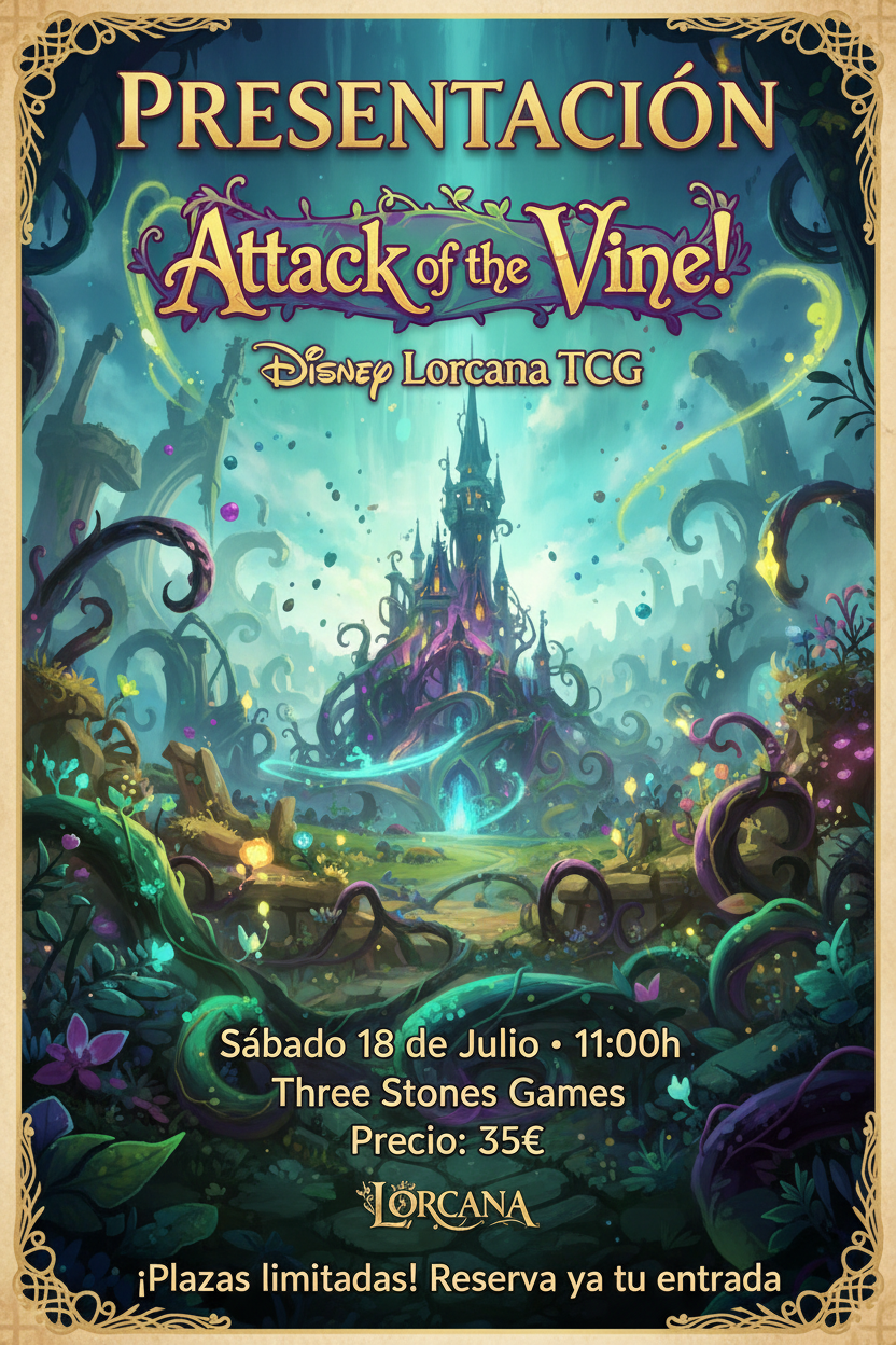 Cartel Presentación Attack of the Vine - Disney Lorcana TCG