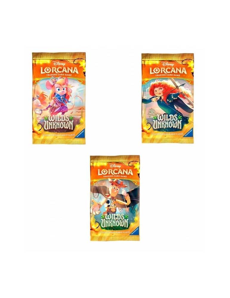 Disney Lorcana: Paquetes de Refuerzo Wilds Unknown (Caja de 24 Sobres)