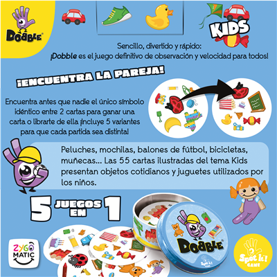 Dobble Kids - Juego de Observación y Rapidez para Niños | Asmodee