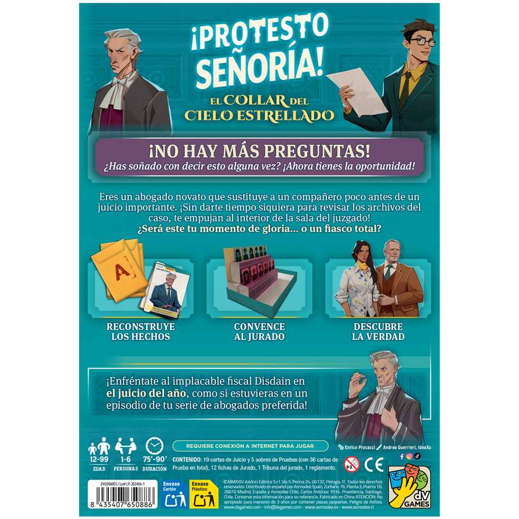 ¡Protesto Señoría! - Juego de Mesa de Deducción y Bluff