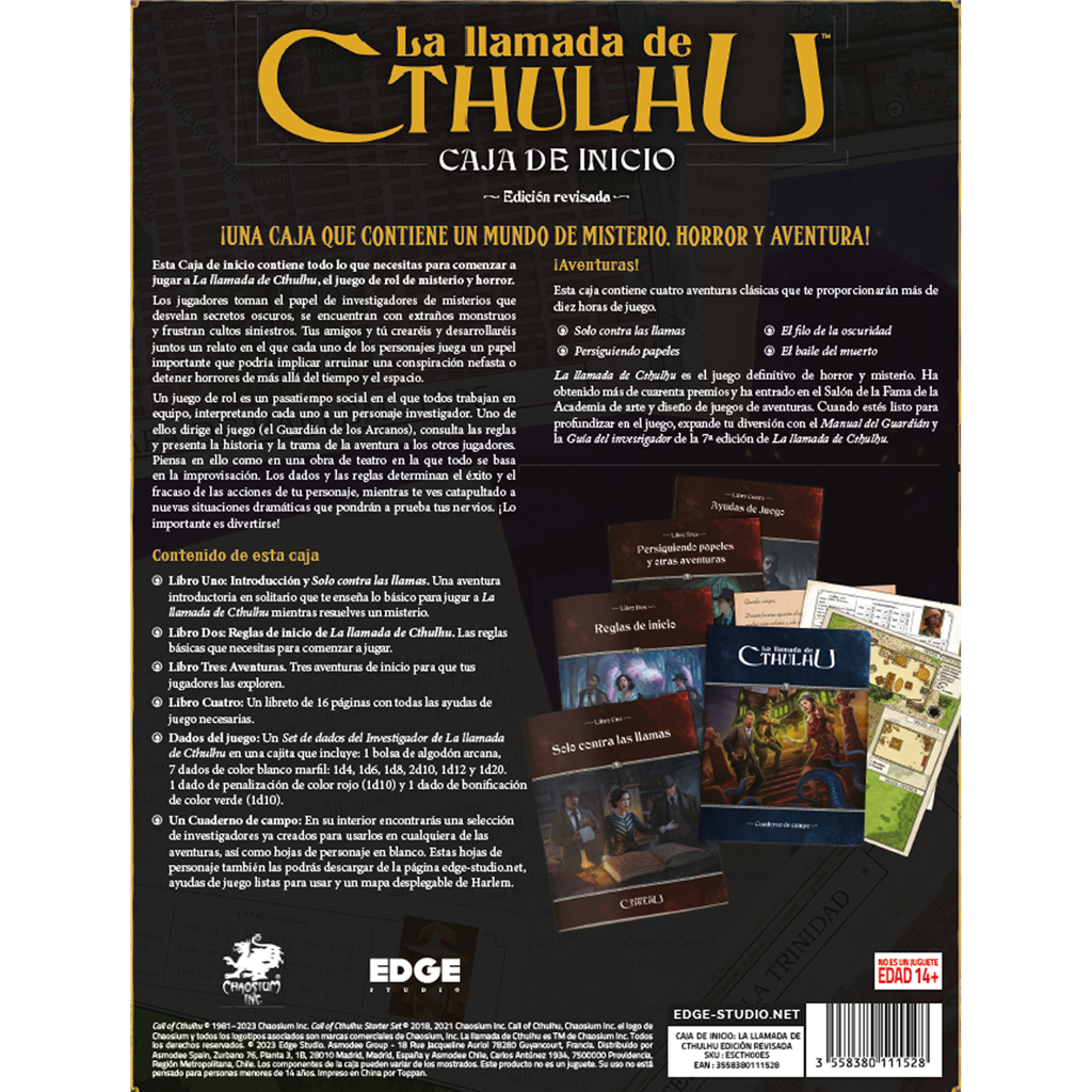 La Llamada de Cthulhu - Caja de Inicio 5ª Edición | Juego de Rol de Terror Lovecraftiano