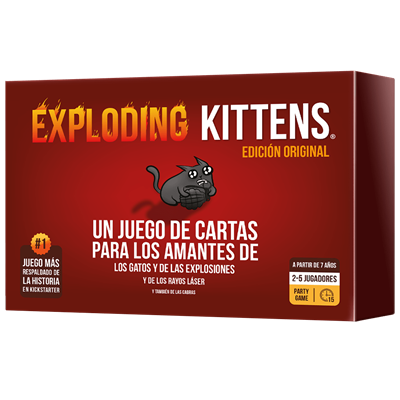 Exploding Kittens - Juego de Cartas Estratégico y Divertido para Toda la Familia