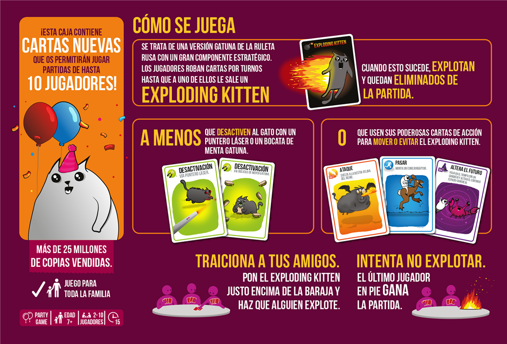 Exploding Kittens: Party Pack Edición Kickstarter - Juego de Cartas