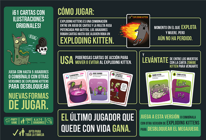Zombie Kittens - Juego de Cartas de Estrategia y Humor