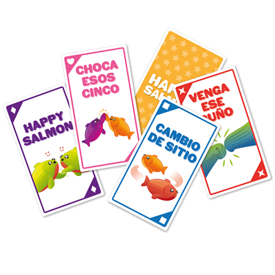 Happy Salmon - Juego de Cartas Rápido y Divertido para Toda la Familia