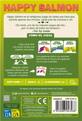 Happy Salmon - Juego de Cartas Rápido y Divertido para Toda la Familia