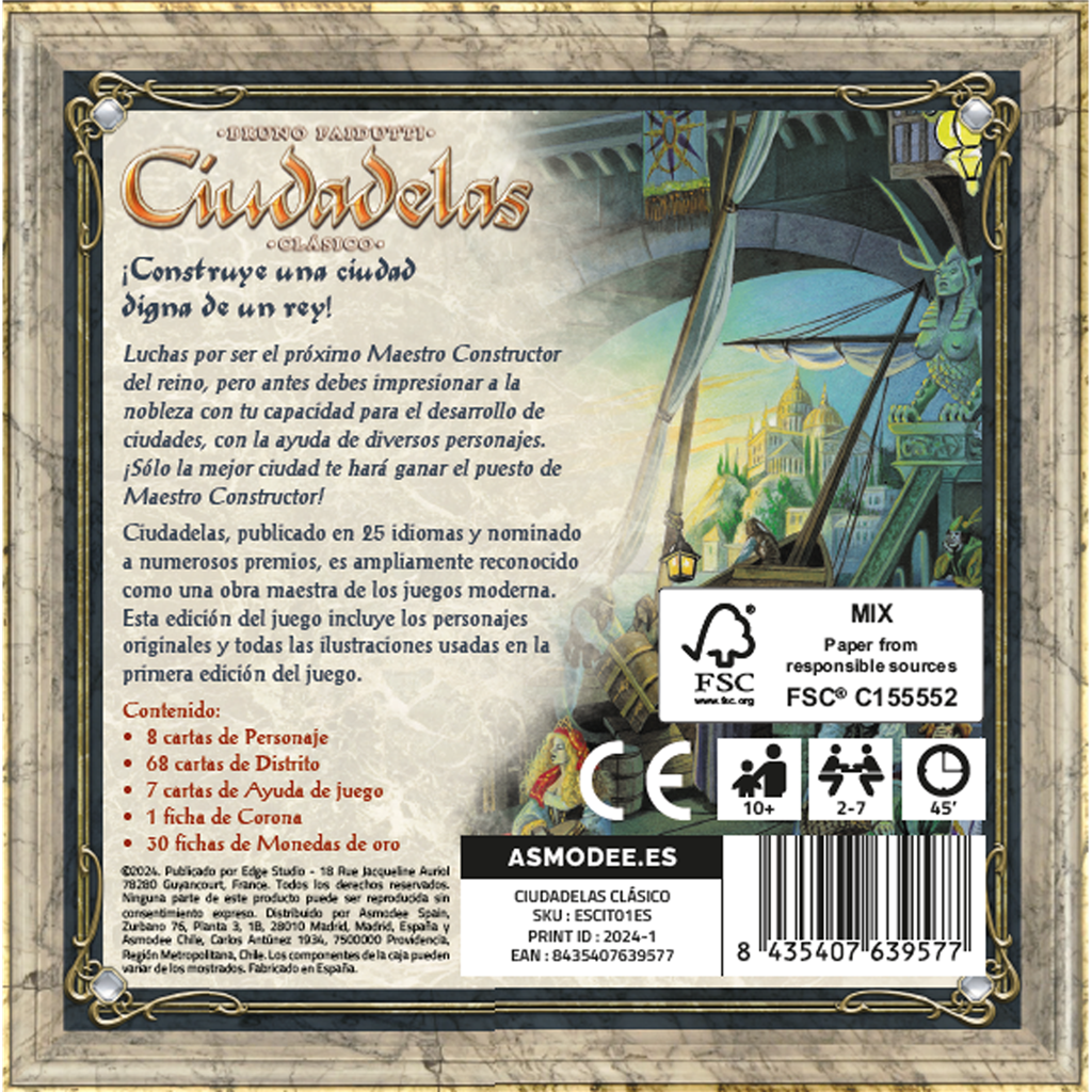 Ciudadelas Clásico - Juego de Mesa de Estrategia y Roles