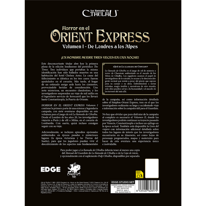 Horror en el Orient Express - Volumen 1 | Campaña Épica La Llamada de Cthulhu