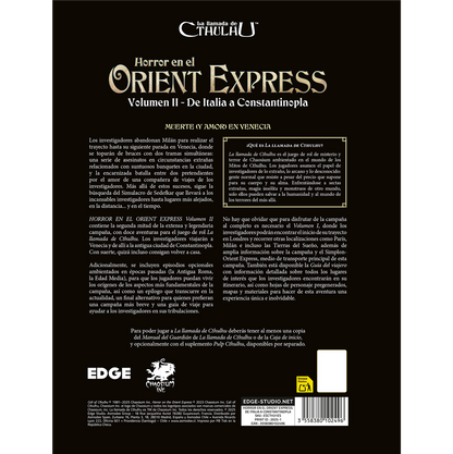 Horror en el Orient Express - Volumen 2 | Campaña Épica La Llamada de Cthulhu