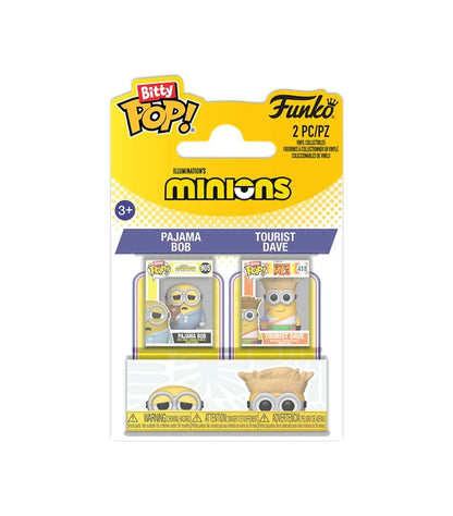 Funko Bitty POP! 2-Pack Pajama Bob & Tourist Dave - Minions