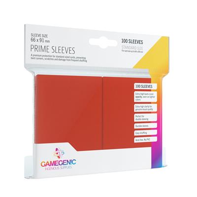 Gamegenic Pack Prime Sleeves Red (100)