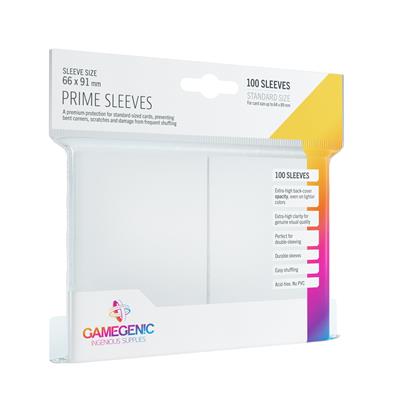 Gamegenic Pack Prime Sleeves White (100)