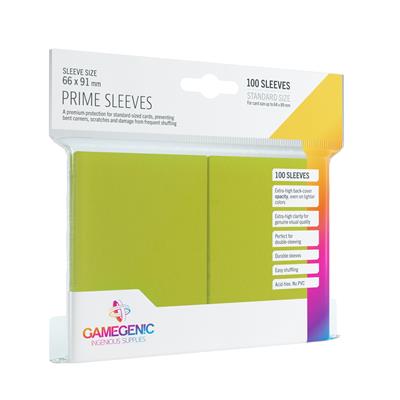 Gamegenic Pack Prime Sleeves Lime (100)