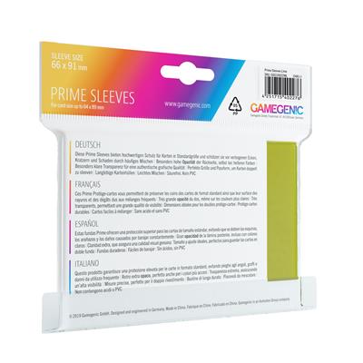 Gamegenic Pack Prime Sleeves Lime (100)