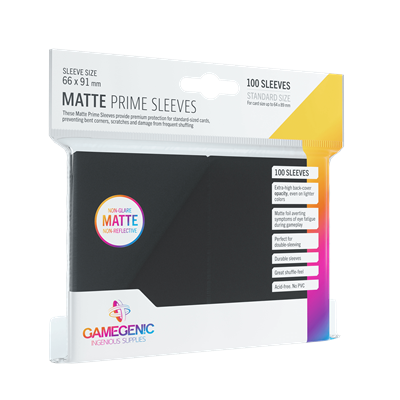 Gamegenic Pack Matte Prime Sleeves Black (100)