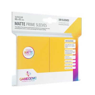 Gamegenic Pack Matte Prime Sleeves Yellow (100)