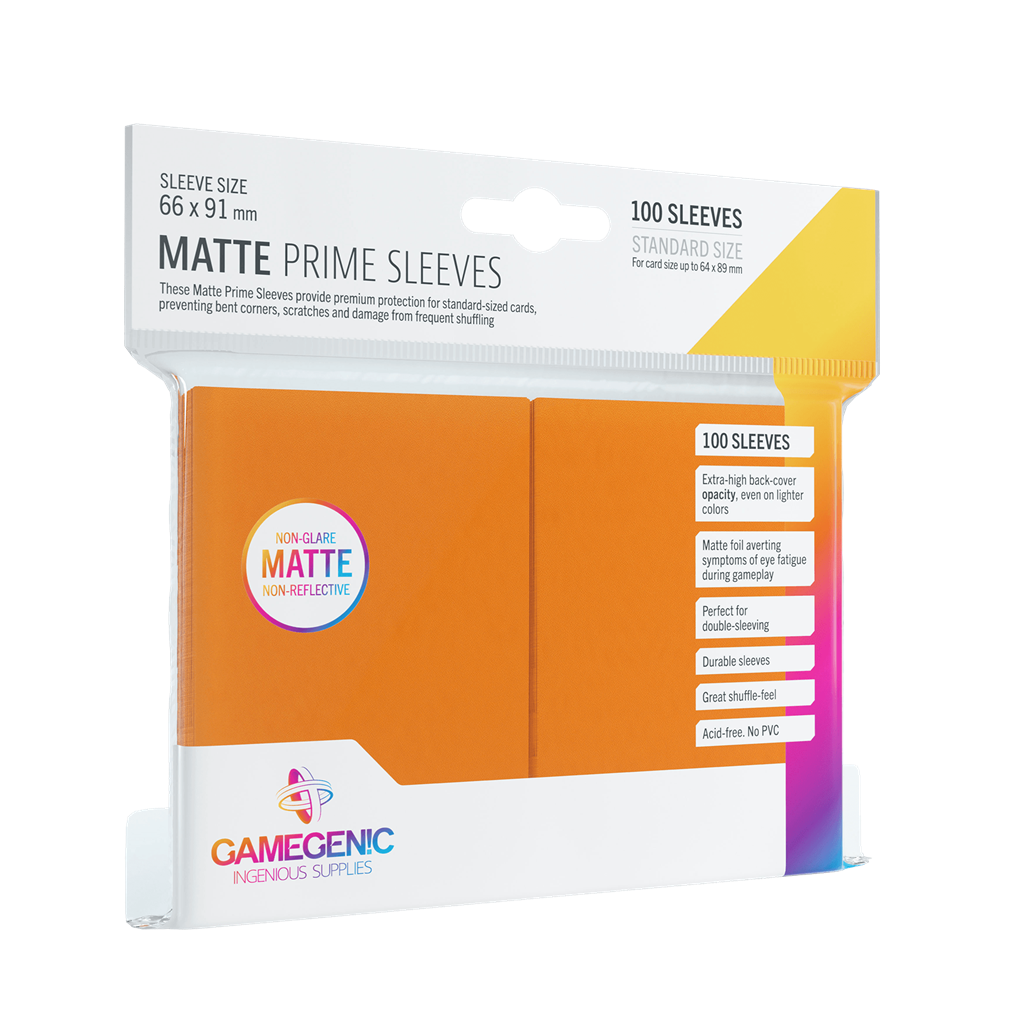 Gamegenic Pack Matte Prime Sleeves Orange (100)