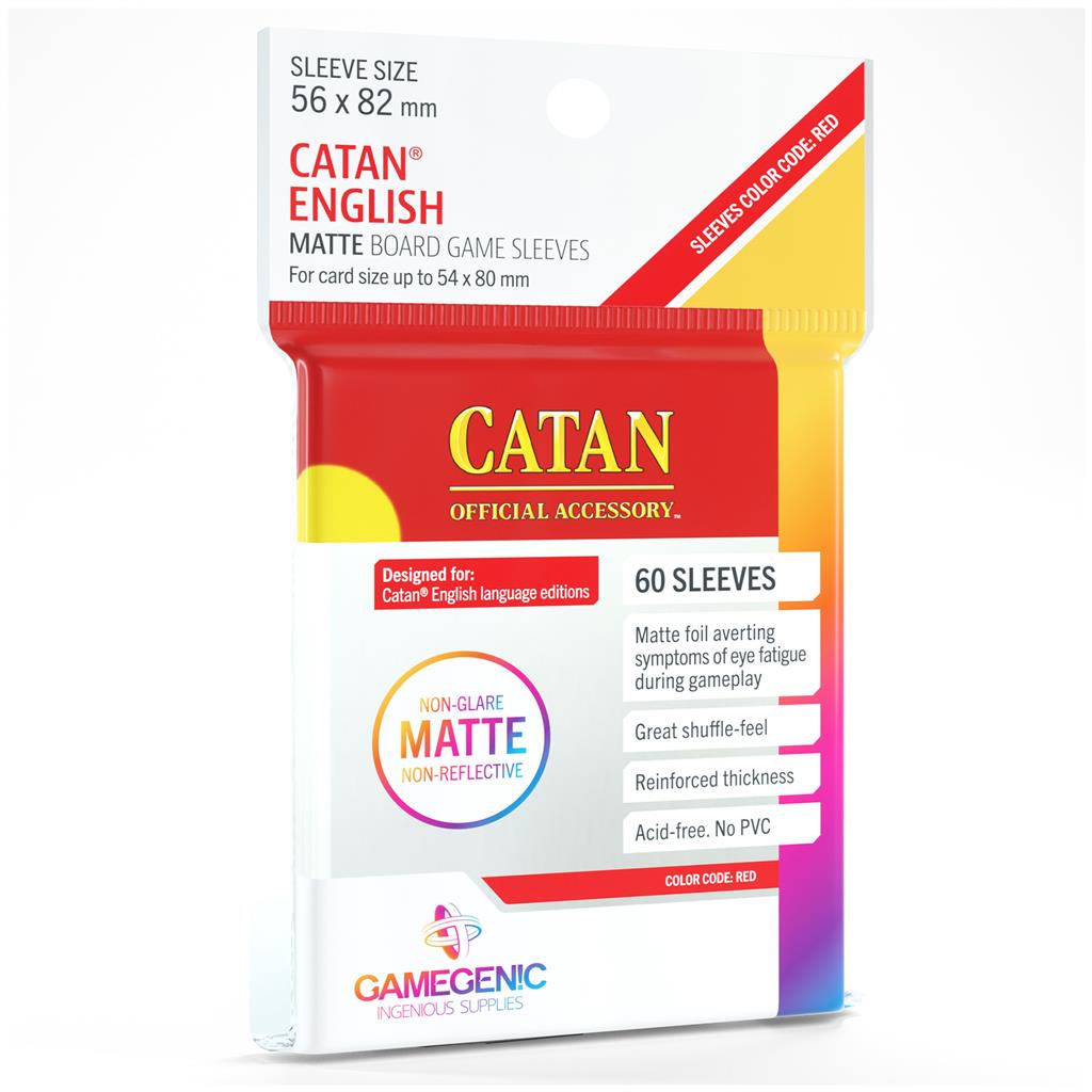 Gamegenic Matte Catan-Sized Sleeves 56x82mm (60 unidades)