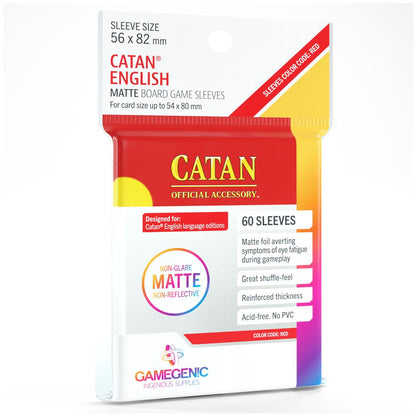 Gamegenic Matte Catan-Sized Sleeves 56x82mm (60 unidades)