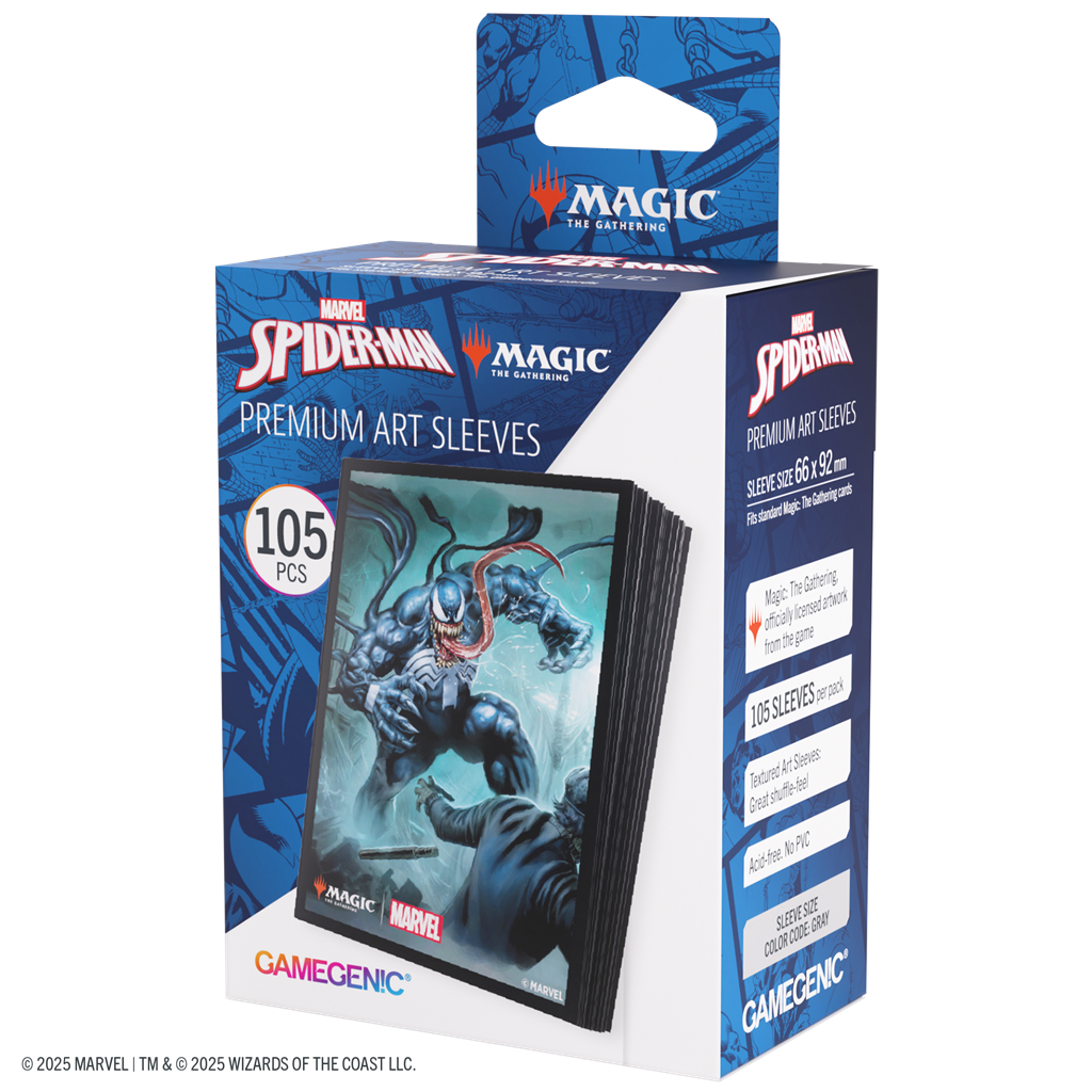 Gamegenic Marvel's Spider-Man Sleeves Venom - Fundas Protectoras (100 unidades) Magic The Gathering