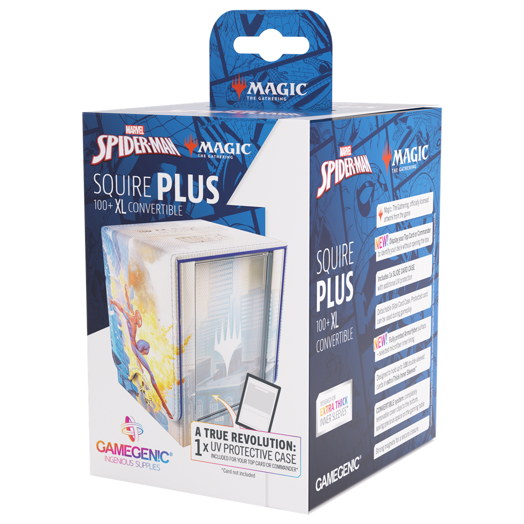 Gamegenic Marvel's Spider-Man Squire PLUS 100+ XL - Caja Porta Cartas Premium Magic The Gathering