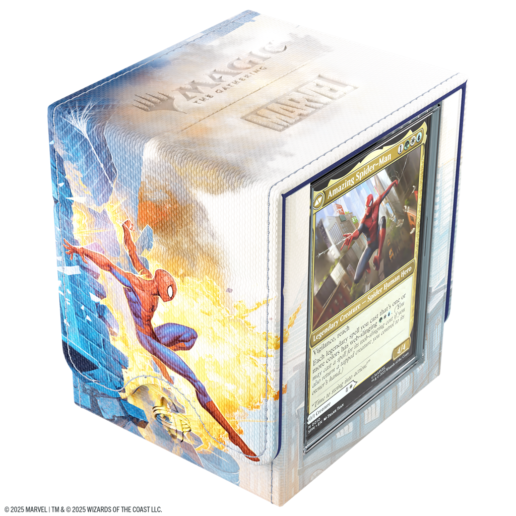 Gamegenic Marvel's Spider-Man Squire PLUS 100+ XL - Caja Porta Cartas Premium Magic The Gathering