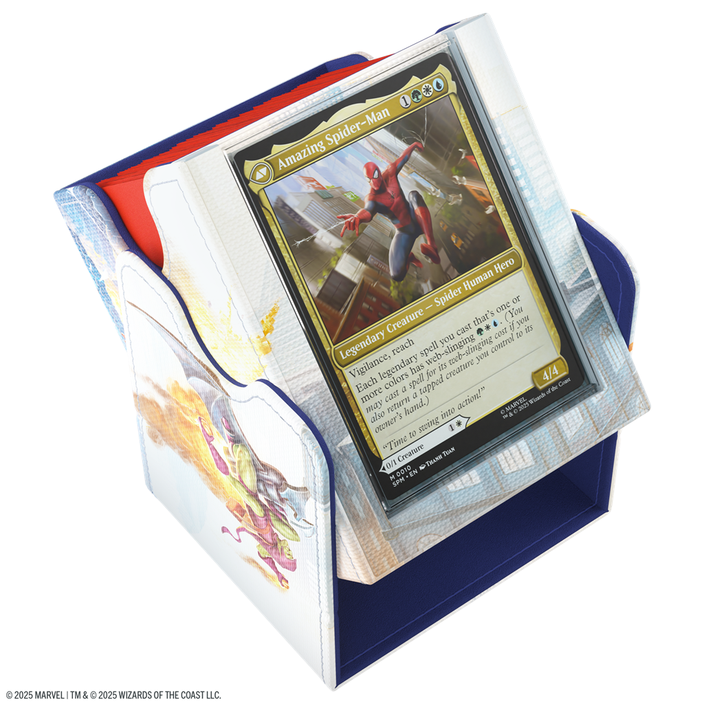 Gamegenic Marvel's Spider-Man Squire PLUS 100+ XL - Caja Porta Cartas Premium Magic The Gathering