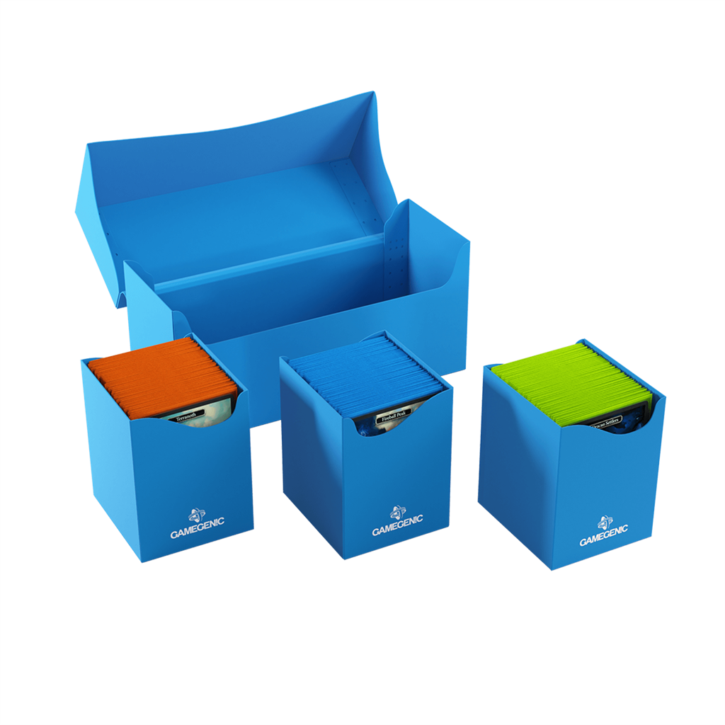 Triple Deck Holder 300+ XL Azul - Caja para 3 Mazos de Cartas Tamaño Grande | Gamegenic