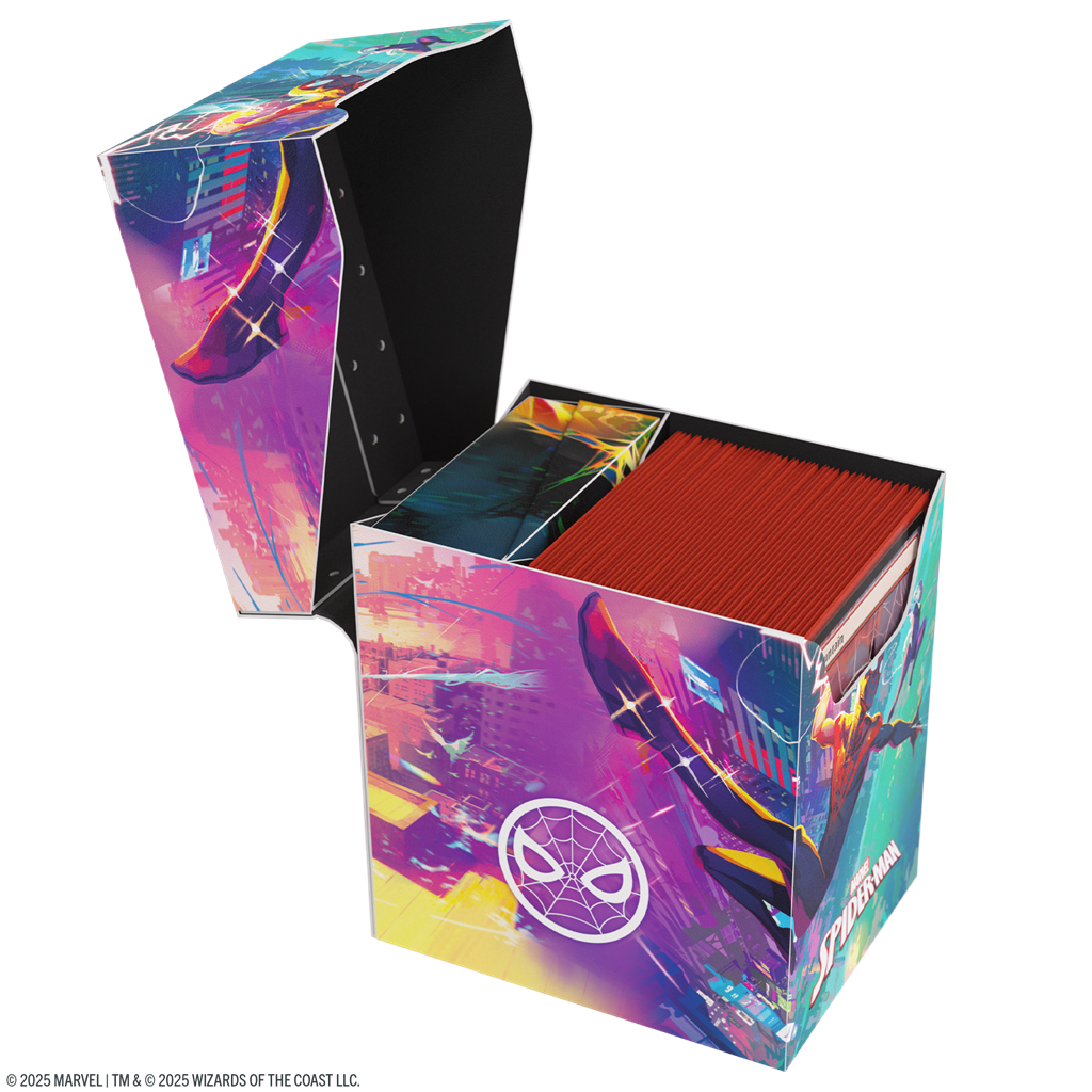 Gamegenic Marvel's Spider-Man Soft Crate 80+ - Caja Porta Cartas Flexible Magic The Gathering