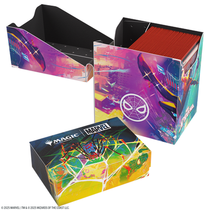 Gamegenic Marvel's Spider-Man Soft Crate 80+ - Caja Porta Cartas Flexible Magic The Gathering