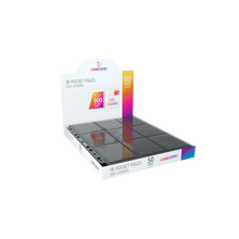 Pack de Hojas para cartas de carga lateral y 18 bolsillos negras (50 unidades)