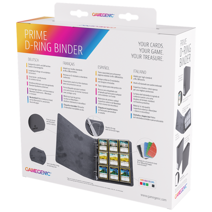 Gamegenic - Prime D-Ring-Binder Black - Archivador de Anillas para Cartas