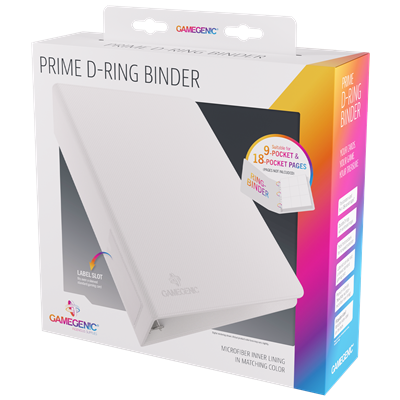 Gamegenic - Prime D-Ring-Binder White - Archivador de Anillas para Cartas