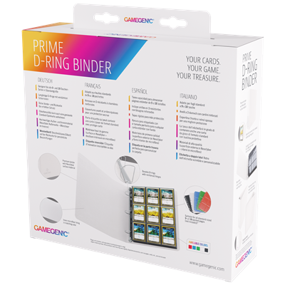 Gamegenic - Prime D-Ring-Binder White - Archivador de Anillas para Cartas