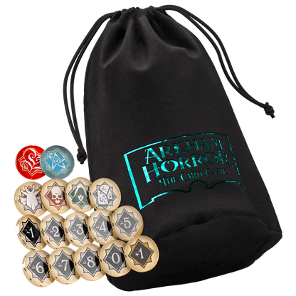 Arkham Horror: Chaos Tokens + 15 Token Bag